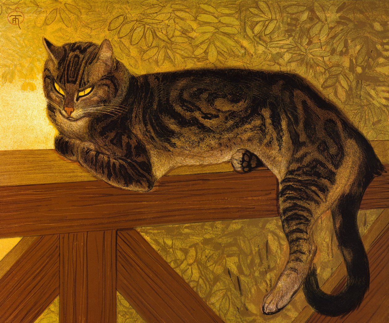 Léto, Kočka na balustrádě, 1909 od Théophile Alexandre Steinlen