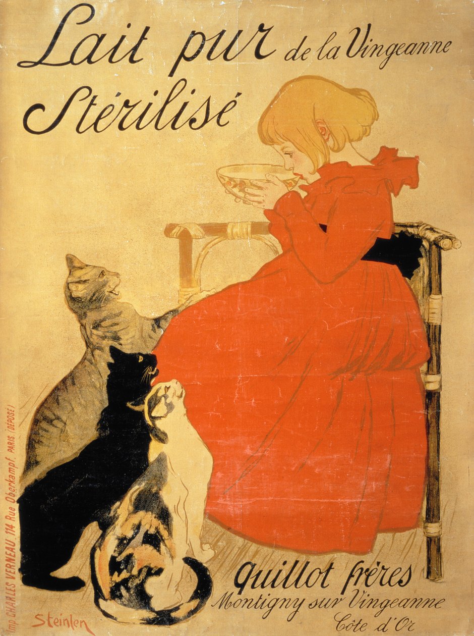 „Čisté sterilizované mléko z La Vingeanne“, 1894 od Théophile Alexandre Steinlen