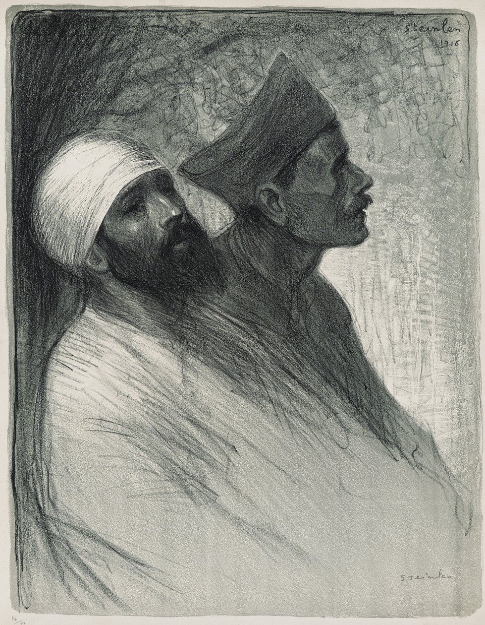 Bez názvu, 1916 (přenosová litografie na tkaném papíře) od Théophile Alexandre Steinlen