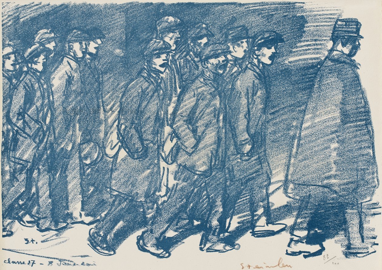 Bez názvu, konec 19. století (litografie na tkaném papíře) od Théophile Alexandre Steinlen