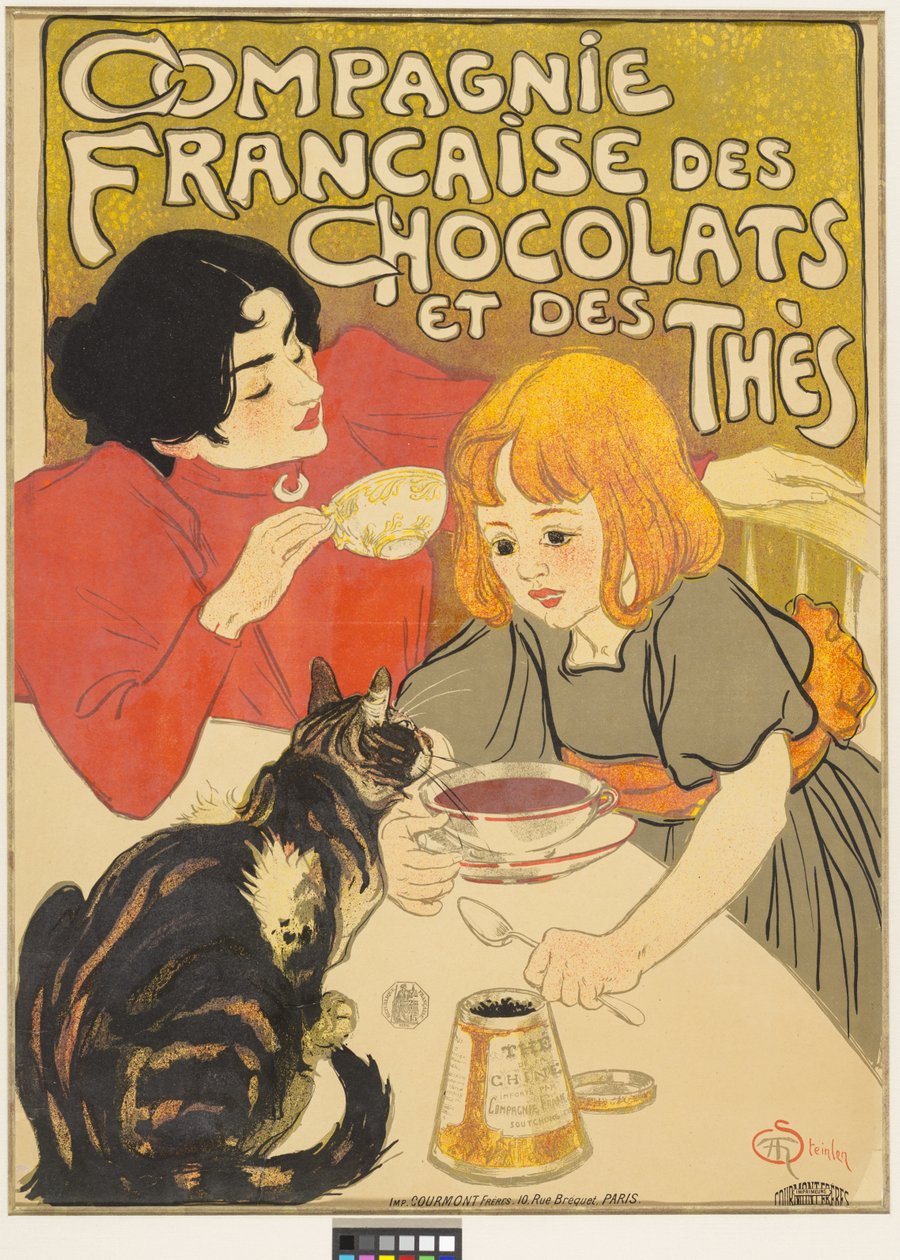 Francouzská společnost pro čokoládu a čaj od Théophile Alexandre Steinlen
