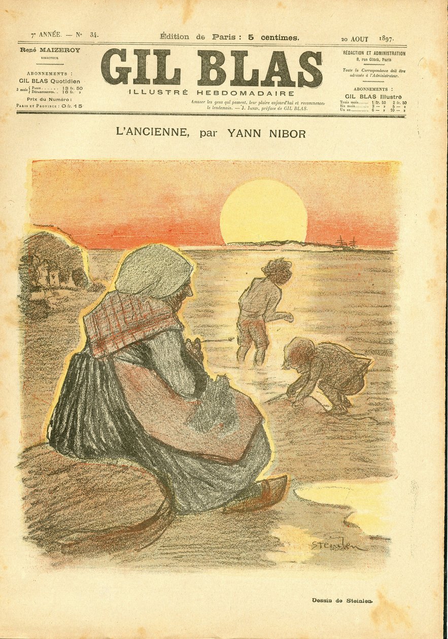 Obálka ""Gil Blas"" od Théophile Alexandre Steinlen