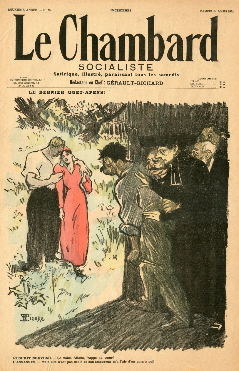 Obálka „“ Socialistický Chambard “, Satirický v barvách od Théophile Alexandre Steinlen
