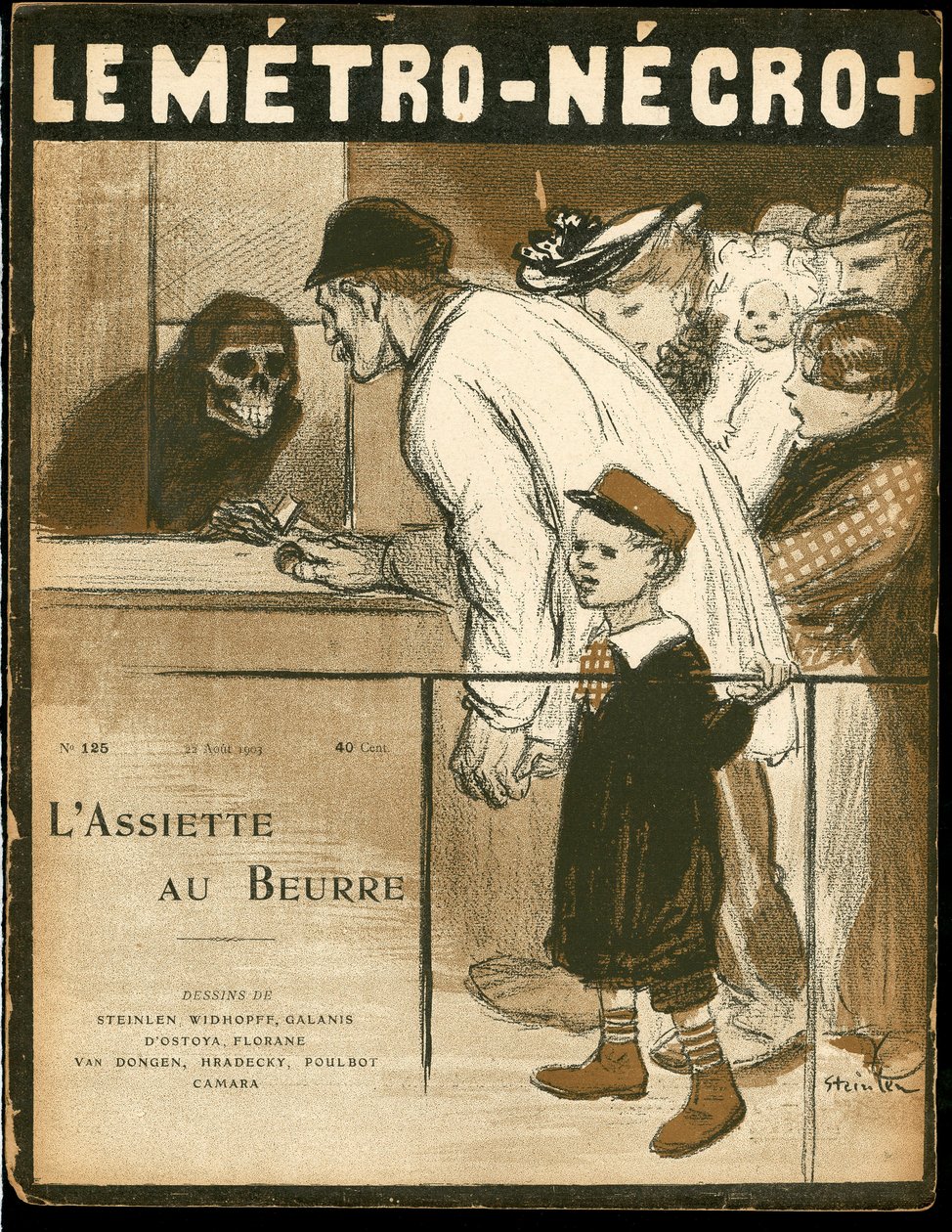 Obálka “”The Butter Tale””, číslo 125, Satirique en Colours od Théophile Alexandre Steinlen