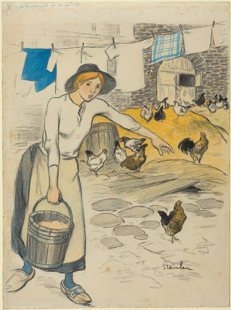 Dívka z farmy od Théophile Alexandre Steinlen