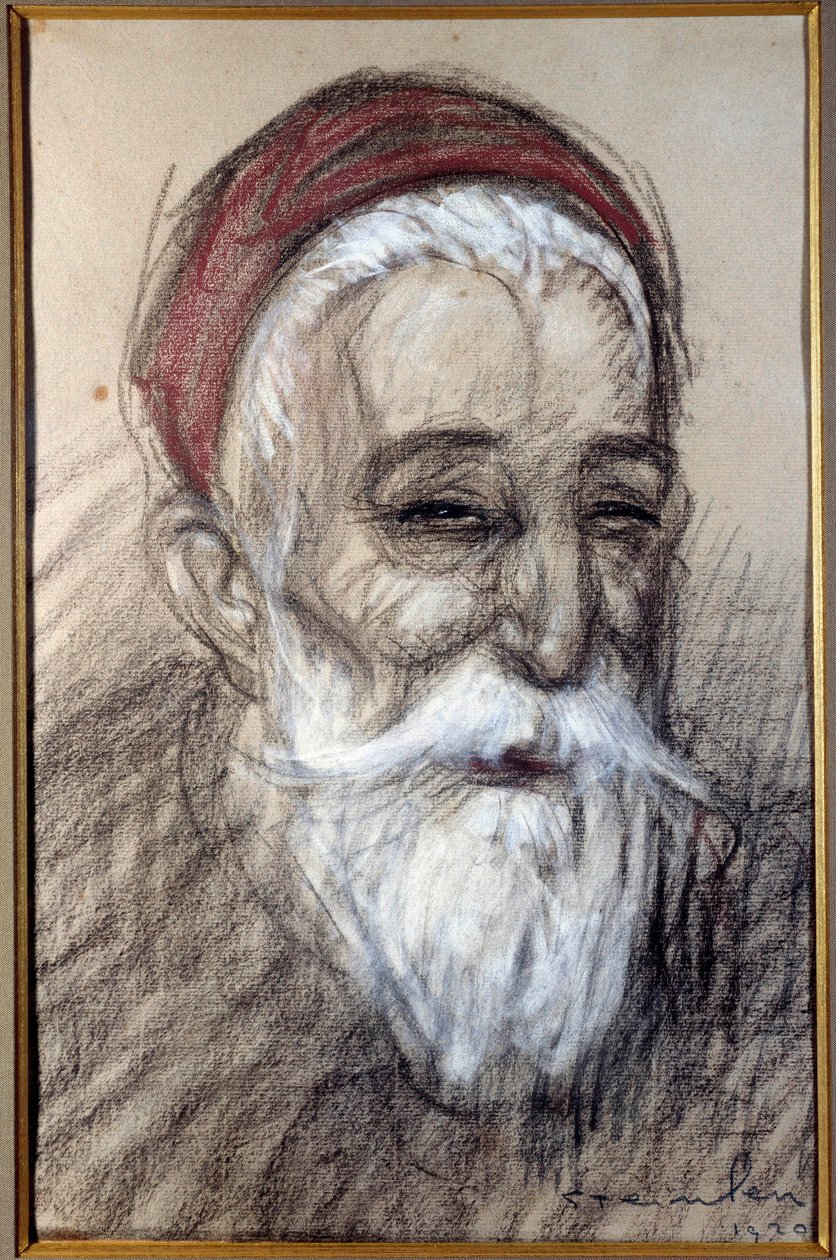 Portrét francouzského politika Anatole France (1844-1924) Kresba křídou Theophile Alexandre Steinlen (1859-1923) 1920 Vernon, Musee Poulain od Théophile Alexandre Steinlen