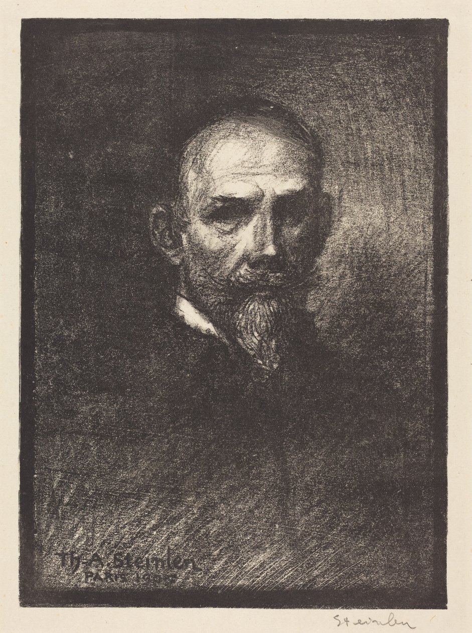 Autoportrét (Steinlen zepředu, hlava vzpřímená) od Théophile Alexandre Steinlen