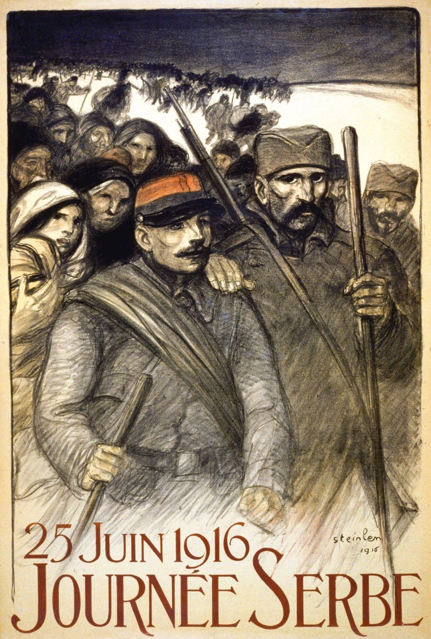 Srbský den, 25. června od Théophile Alexandre Steinlen
