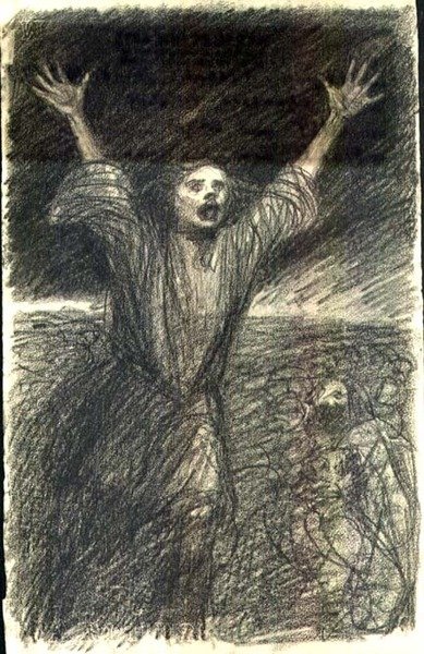 Socialistické nepokoje (Le Chambard Socialiste), kolem roku 1894 (tužka) od Théophile Alexandre Steinlen