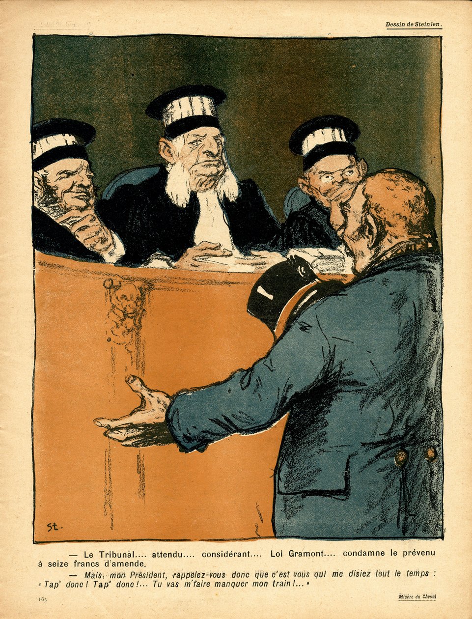 Máslový talíř, satirický v barvách od Théophile Alexandre Steinlen