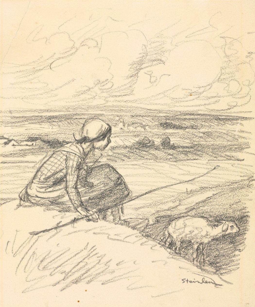 Pastýřka od Théophile Alexandre Steinlen