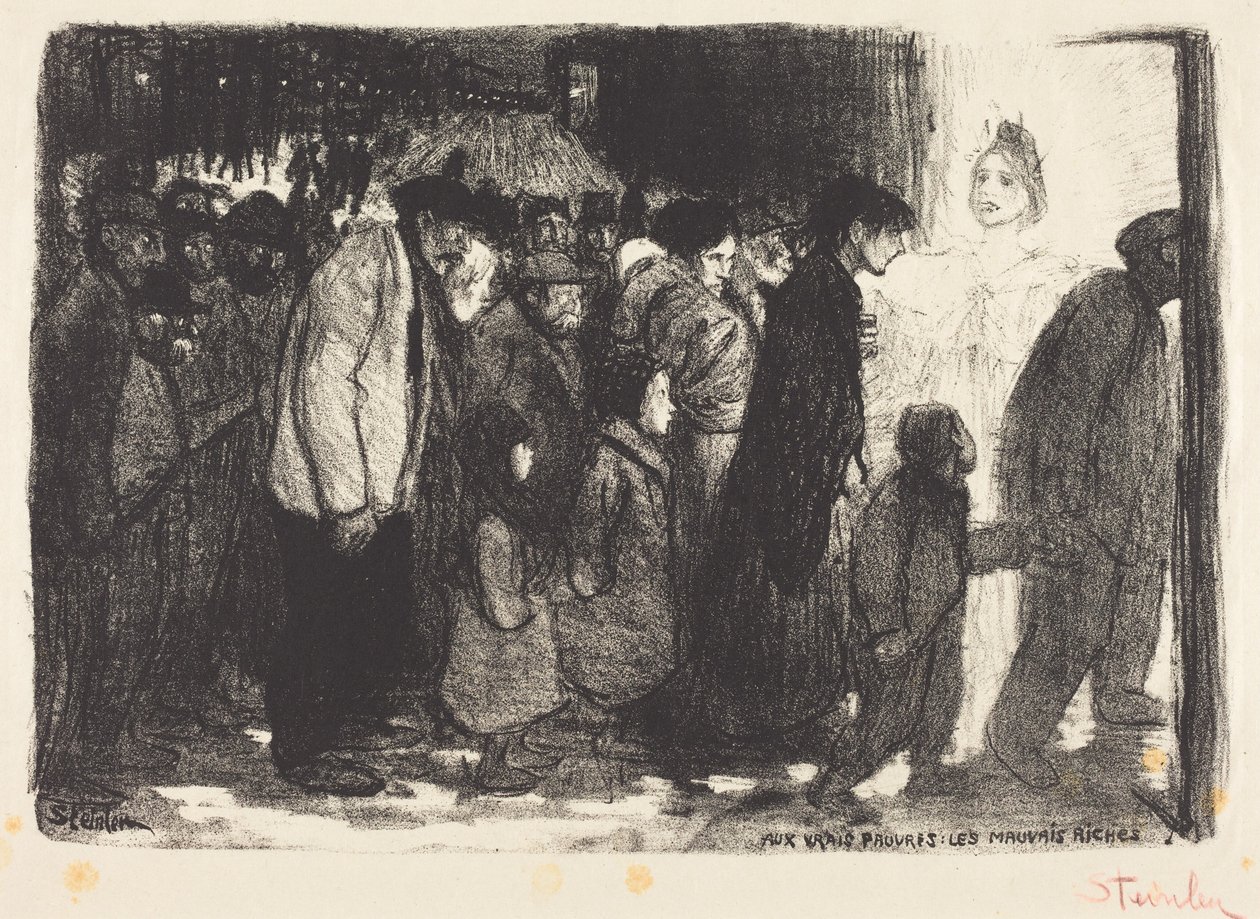 To the True Poor: The Wicked Rich (Skutečným chudým: Zlí bohatí) od Théophile Alexandre Steinlen