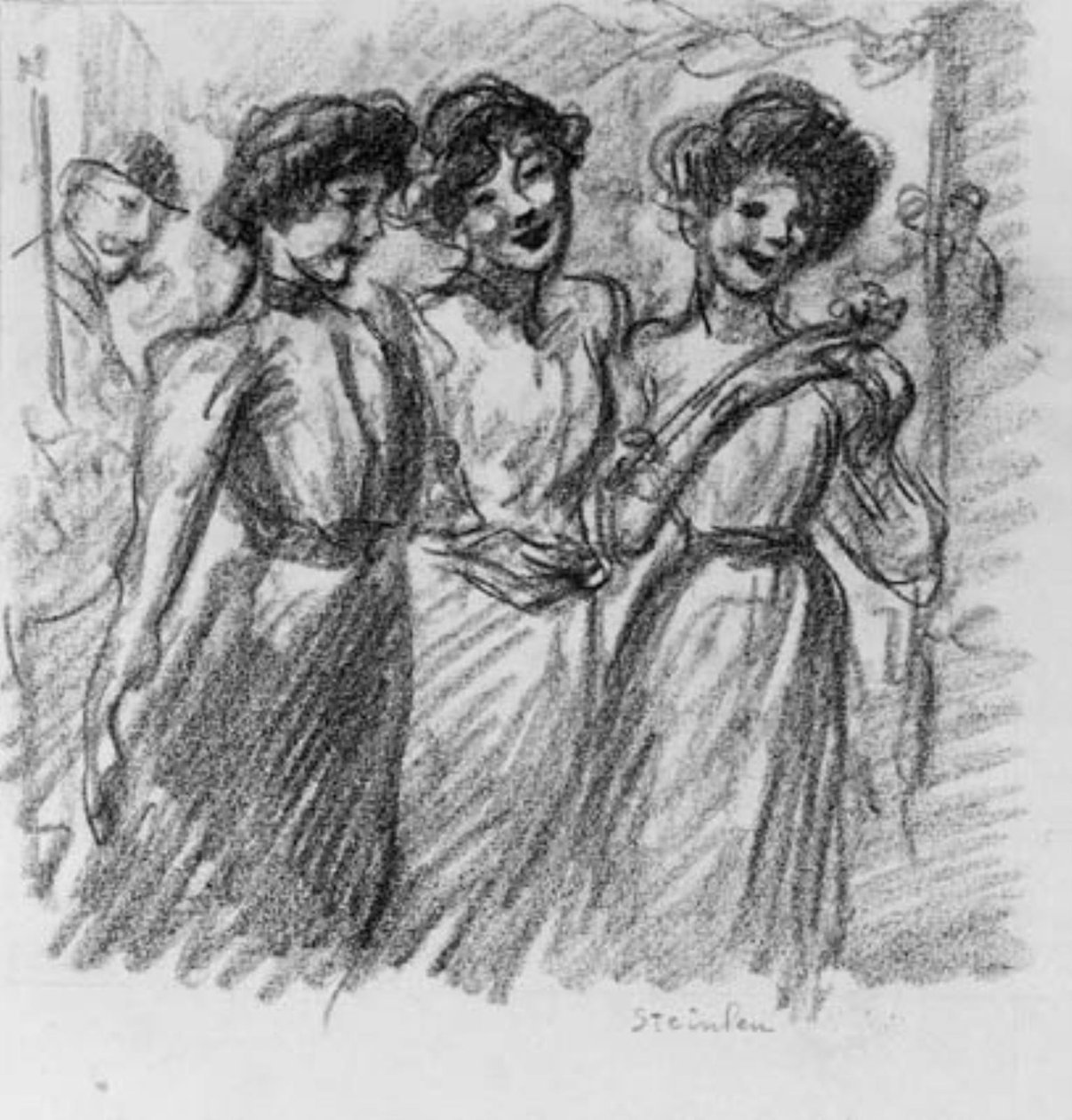 Tři dívky od Théophile Alexandre Steinlen