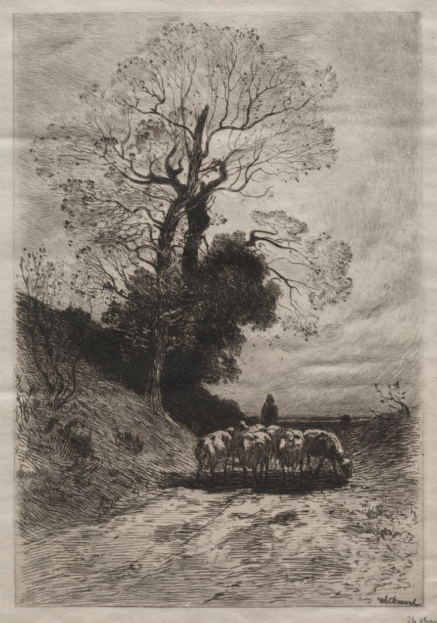 Návrat hejna od Theophile Narcisse Chauvel