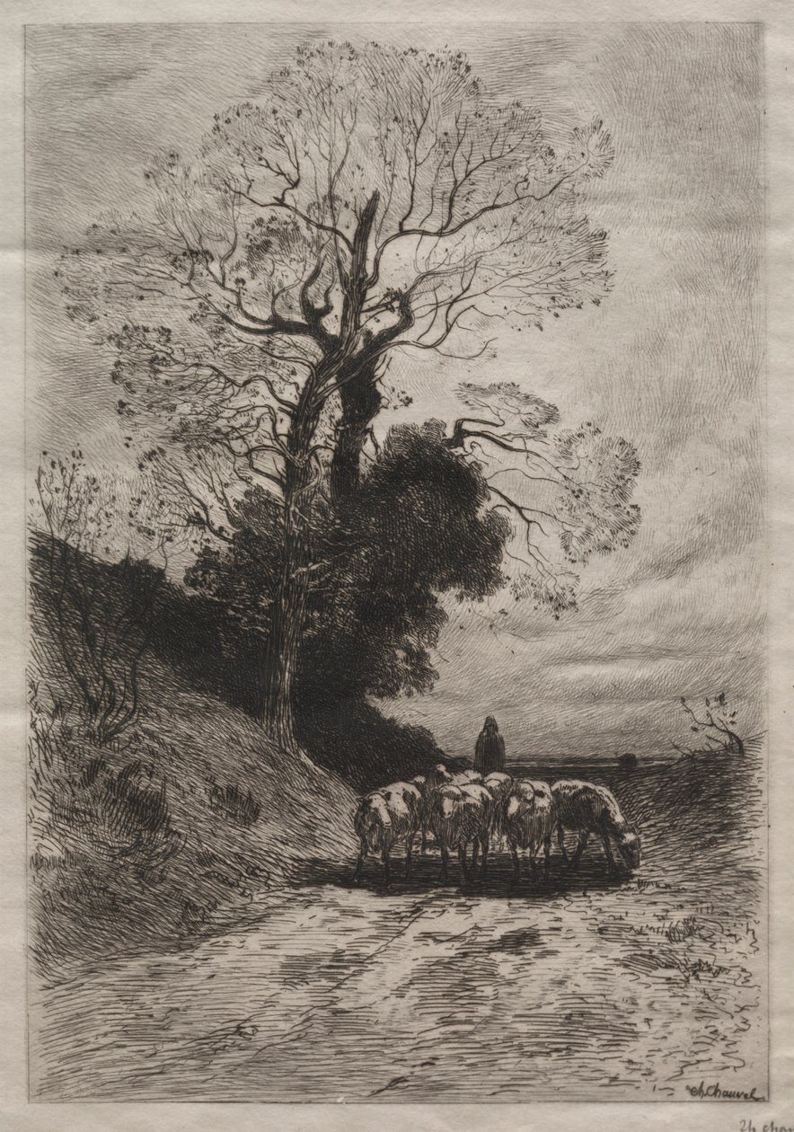 Návrat stáda, c. 1870. od Theophile Narcisse Chauvel