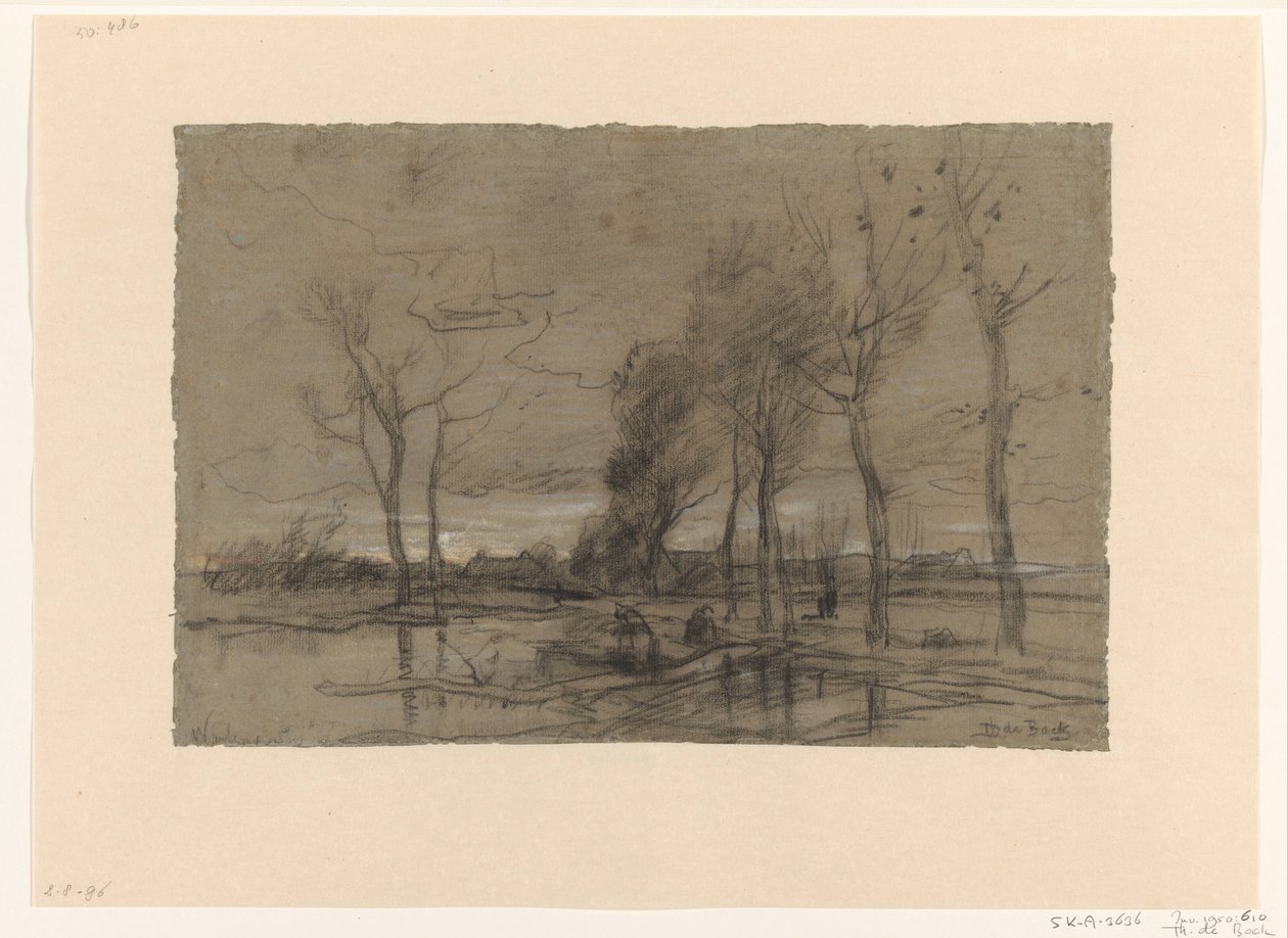Podzimní krajina od Theophile de Bock