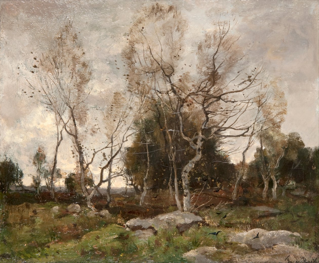 Krajina (olej na plátně) od Theophile de Bock