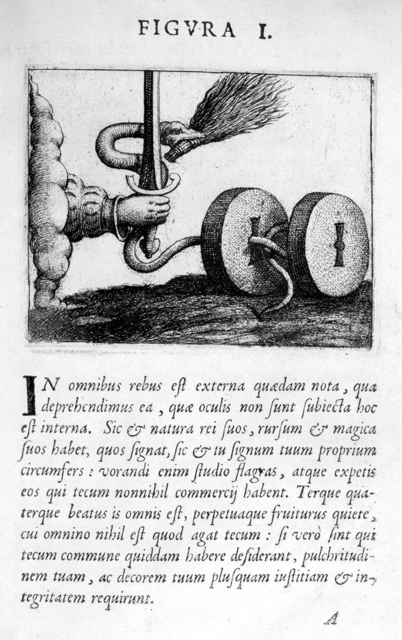 Proroctví postava I z Prognosticatio eimii Doctoris Paracelsi, 1536 od Theophrastus Bombastus von Hohenheim Paracelsus