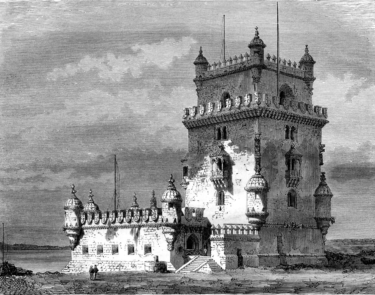 Belémská věž, Lisabon, Portugalsko, 19. století. od Therond