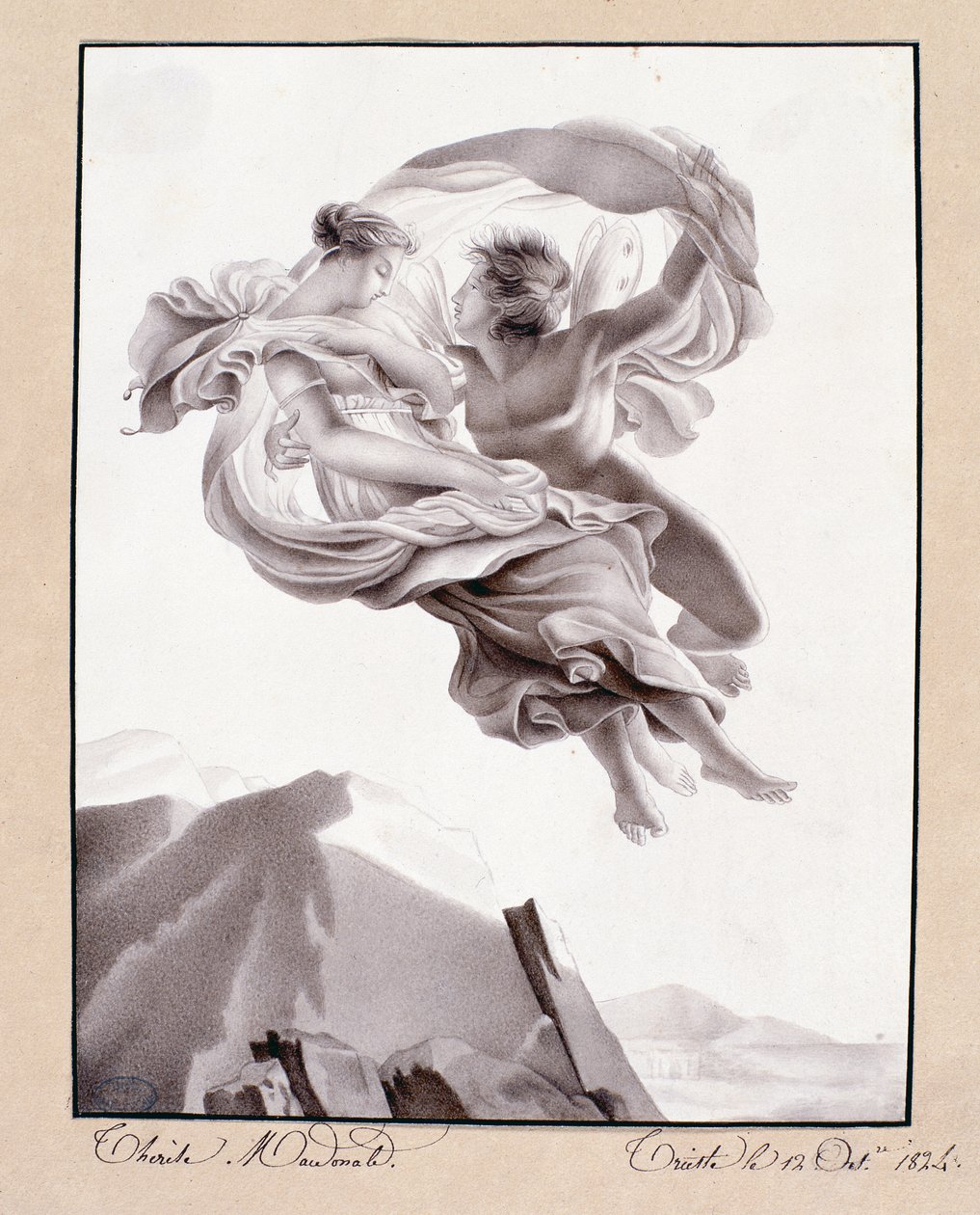 Únos Psyché, Terst, 12. října 1824 od Therèse Macdonale