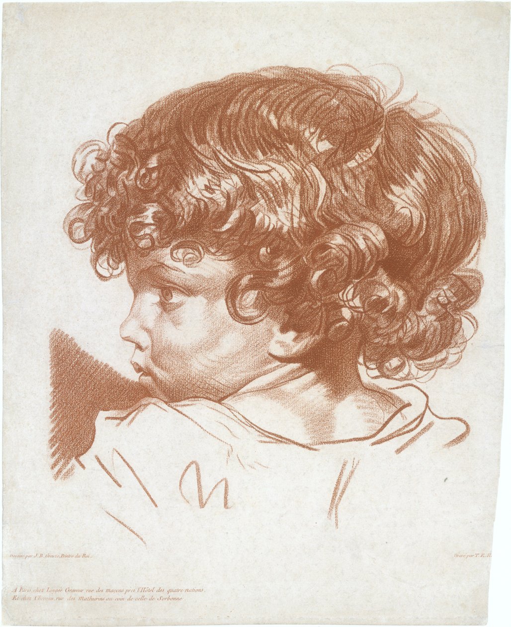 Studie, Head of a Boy, ca. 1777. od Therèse Éléonore Lingée