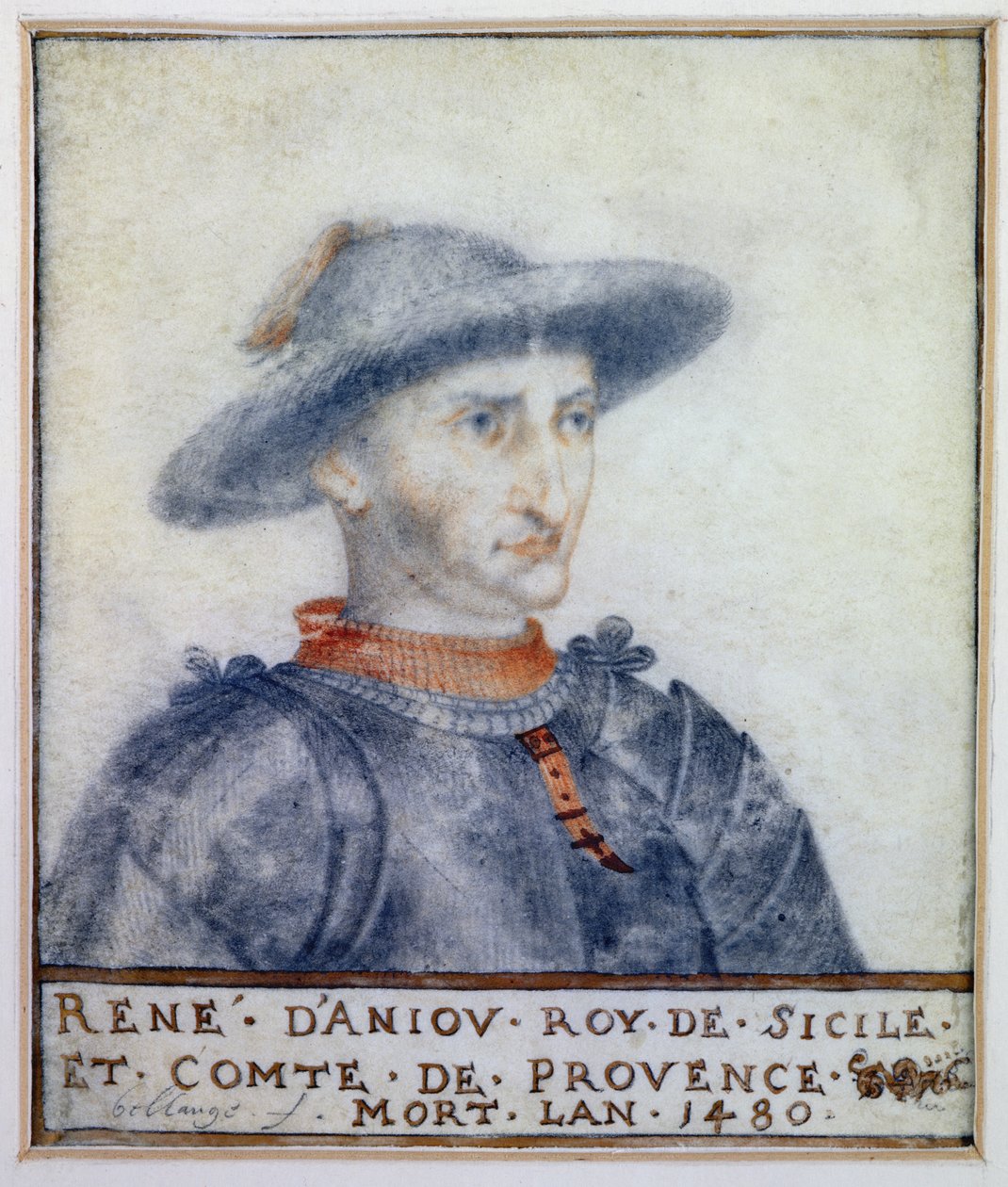 Portrét Reného I. (1409-80) vévody z Anjou od Thierry Bellange