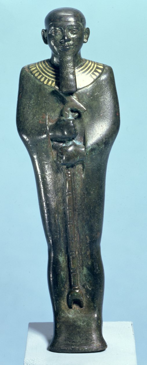 Figurka boha Ptaha (slitina mědi vykládaná zlatem) od Third Intermediate Period Egyptian