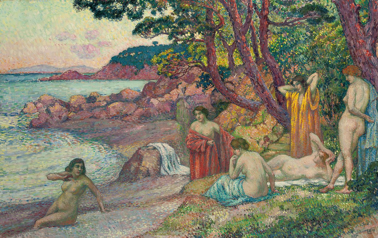 Bathers v Cap Benat, 1909 od Théo van Rysselberghe