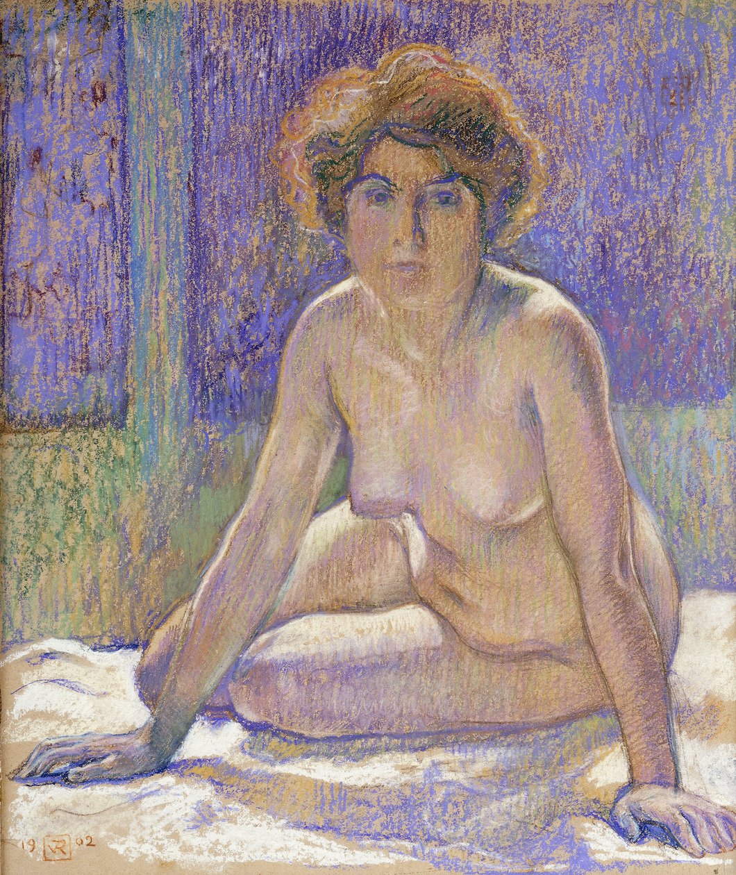 Sedící nahá žena, kolem roku 1912 od Théo van Rysselberghe