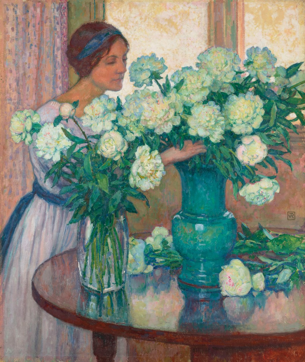 Bílé pivoňky Bílé pivoňky. od Théo van Rysselberghe