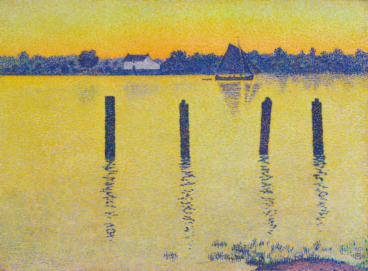 Plachetnice na Scheldt od Théo van Rysselberghe