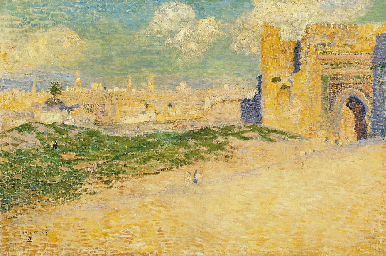 Brána Mansur v Meknes, Maroko od Théo van Rysselberghe