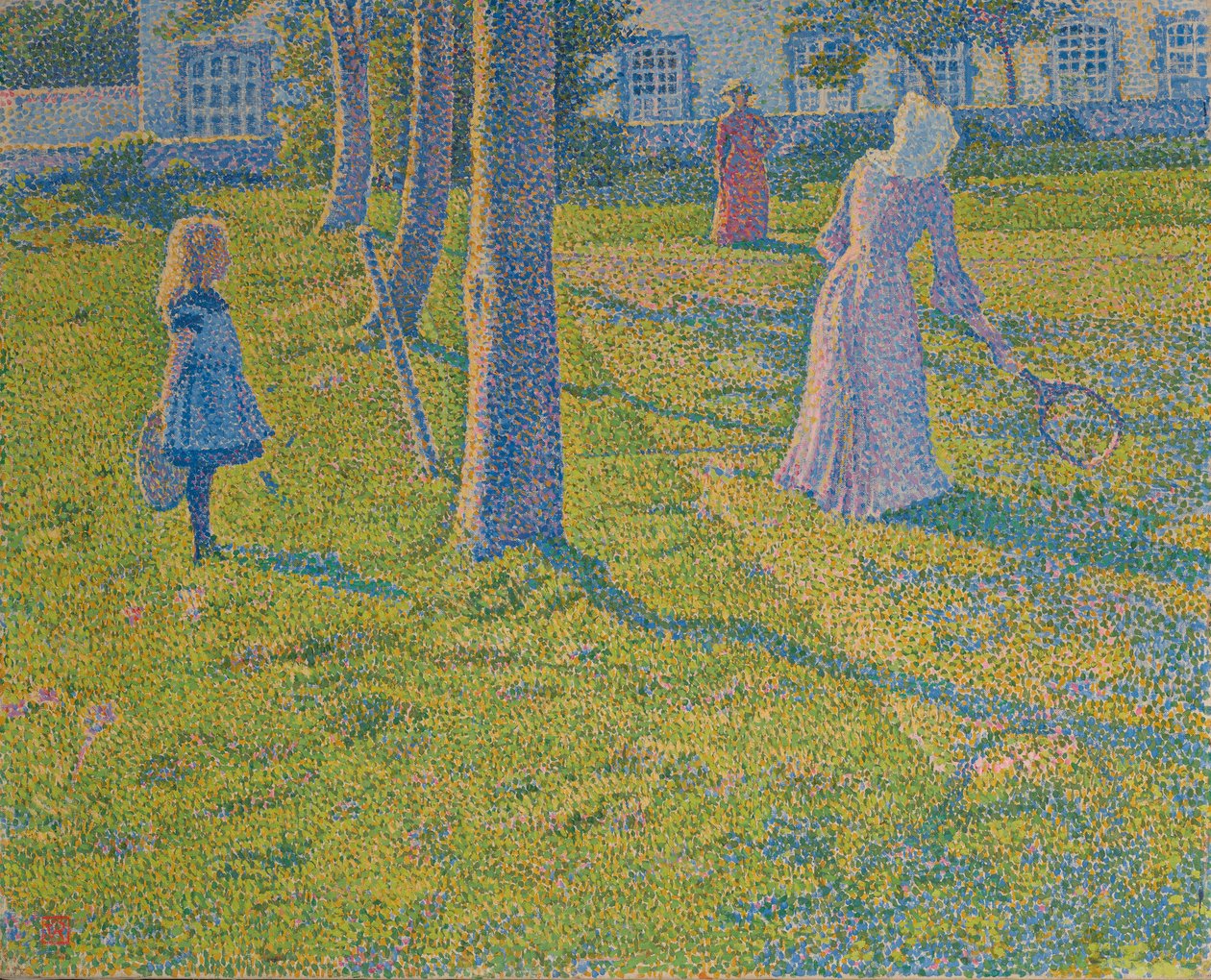 Tenisová hra, 1889. od Théo van Rysselberghe