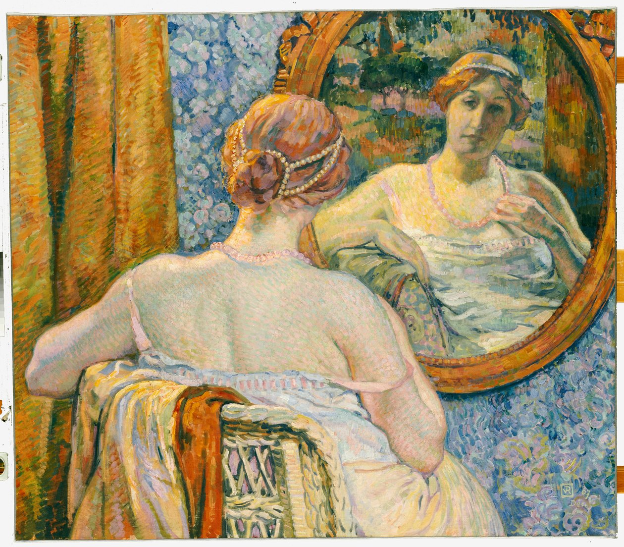 Žena v zrcadle, 1907 od Théo van Rysselberghe