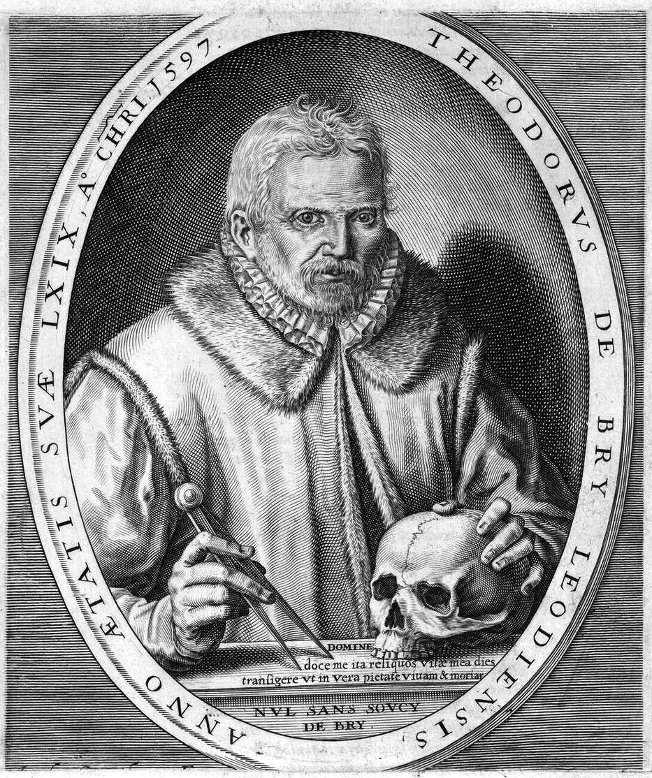 Portrét Theodora od Bryho od Theodore de Bry