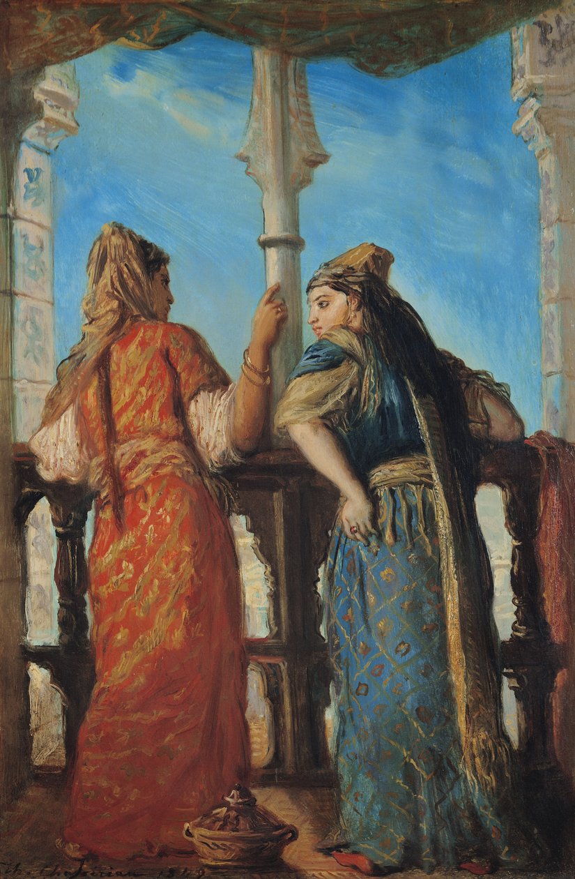 Židovské ženy na balkóně, Alžír, 1849 od Théodore Chassériau