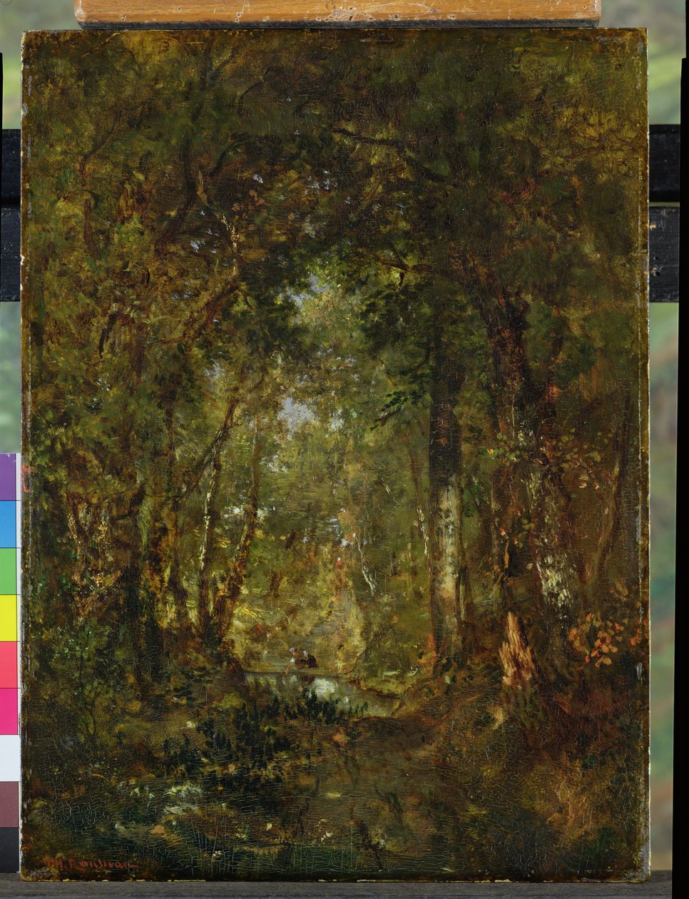 V lese ve Fontainebleau od Pierre Etienne Theodore Rousseau