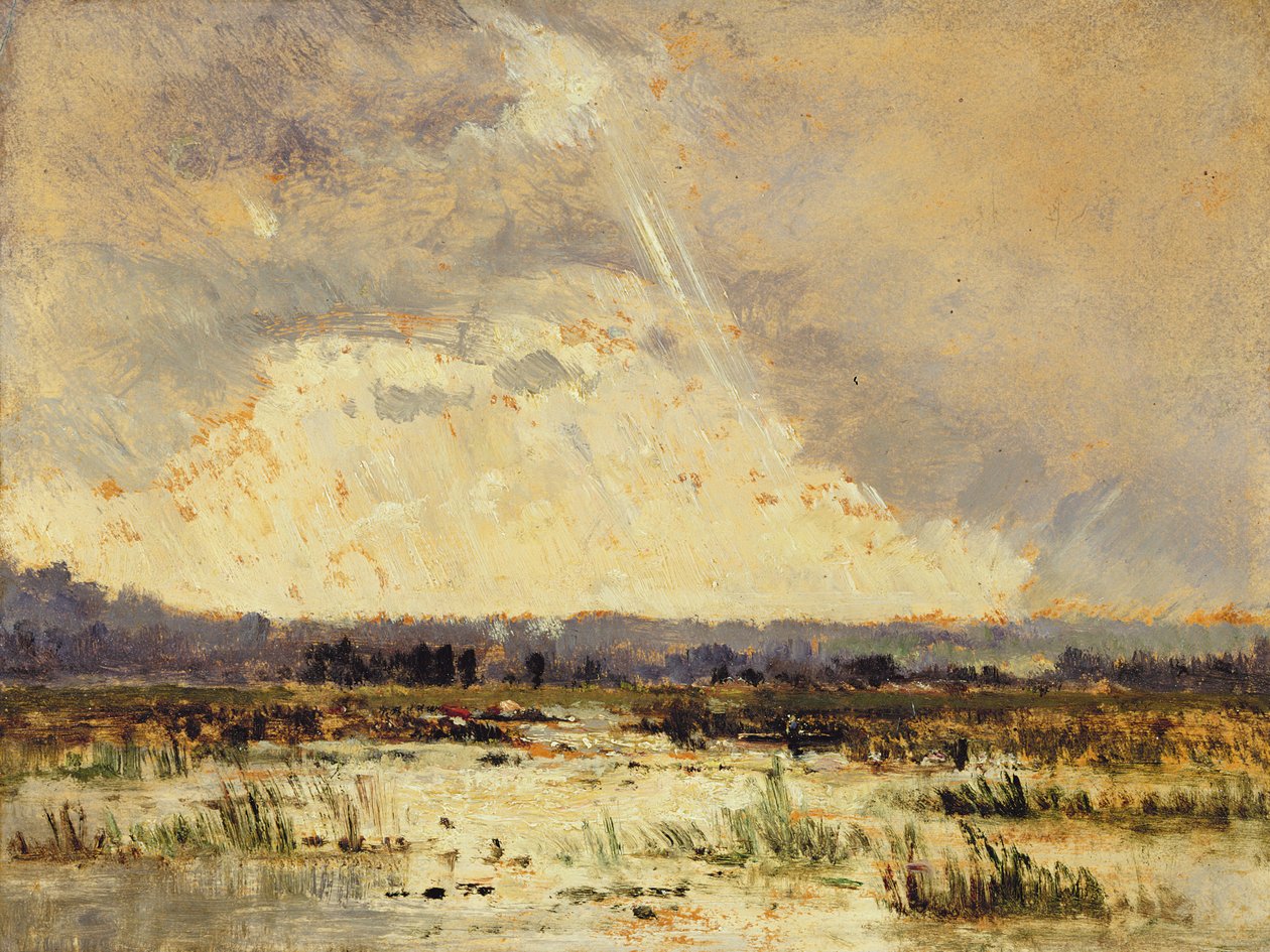 Marsh v Souterraine, 1842 od Pierre Etienne Theodore Rousseau