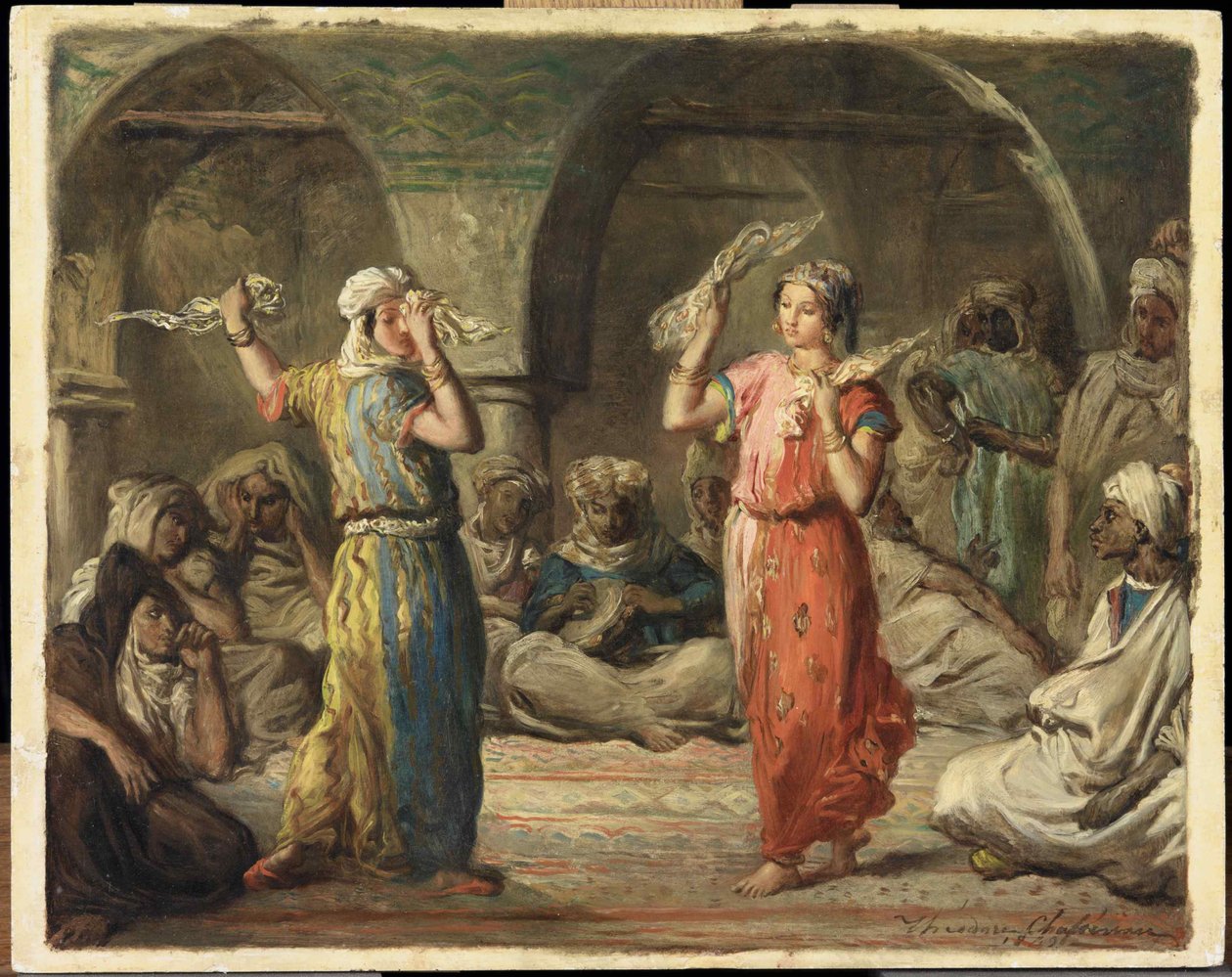 alžírští tanečníci. Tanec kapesníku, 1849. od Théodore Chassériau
