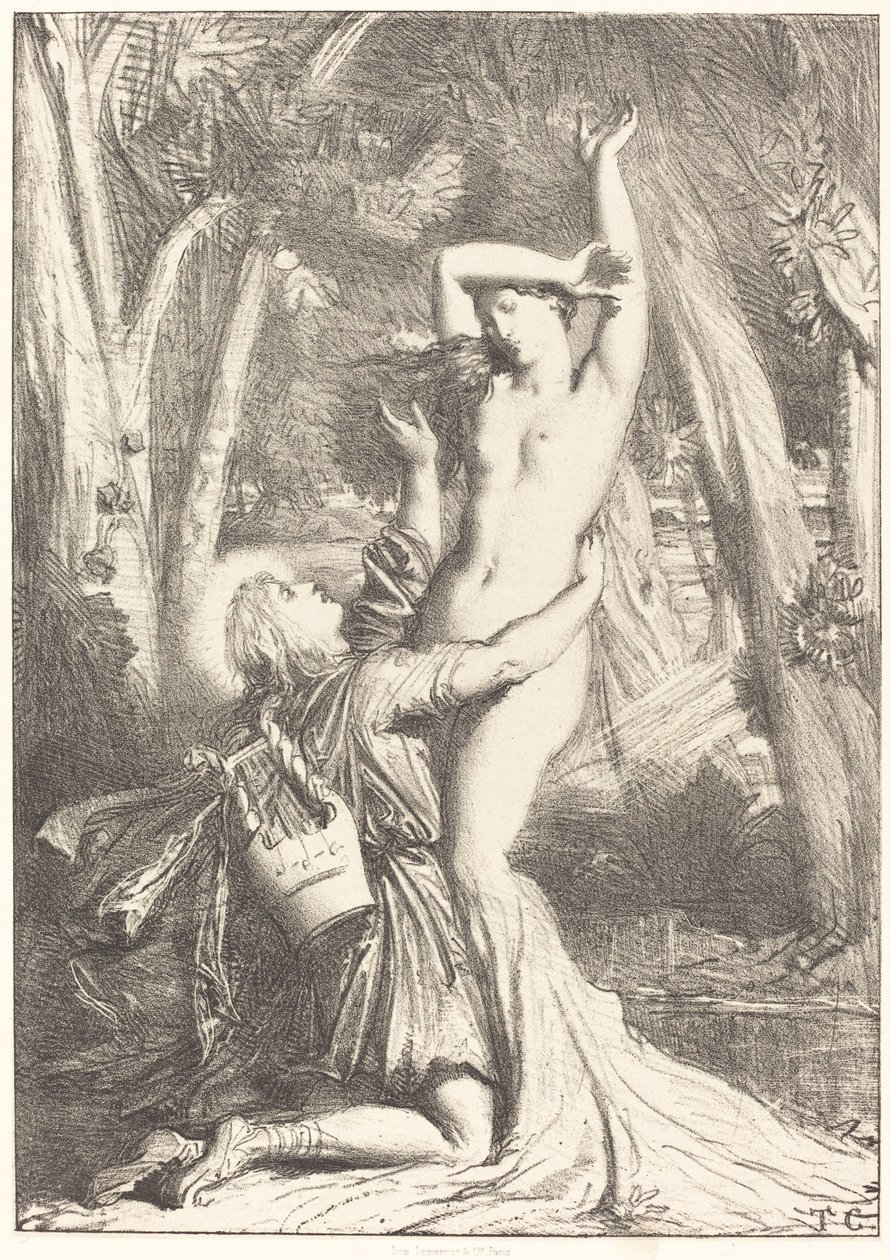 Apollo a Daphne od Théodore Chassériau