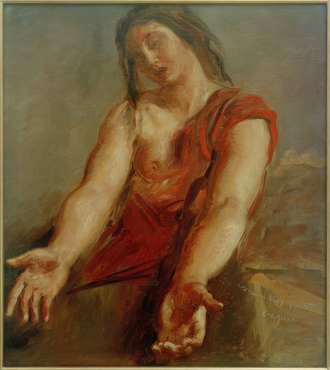 Prosící žena (studium) od Théodore Chassériau