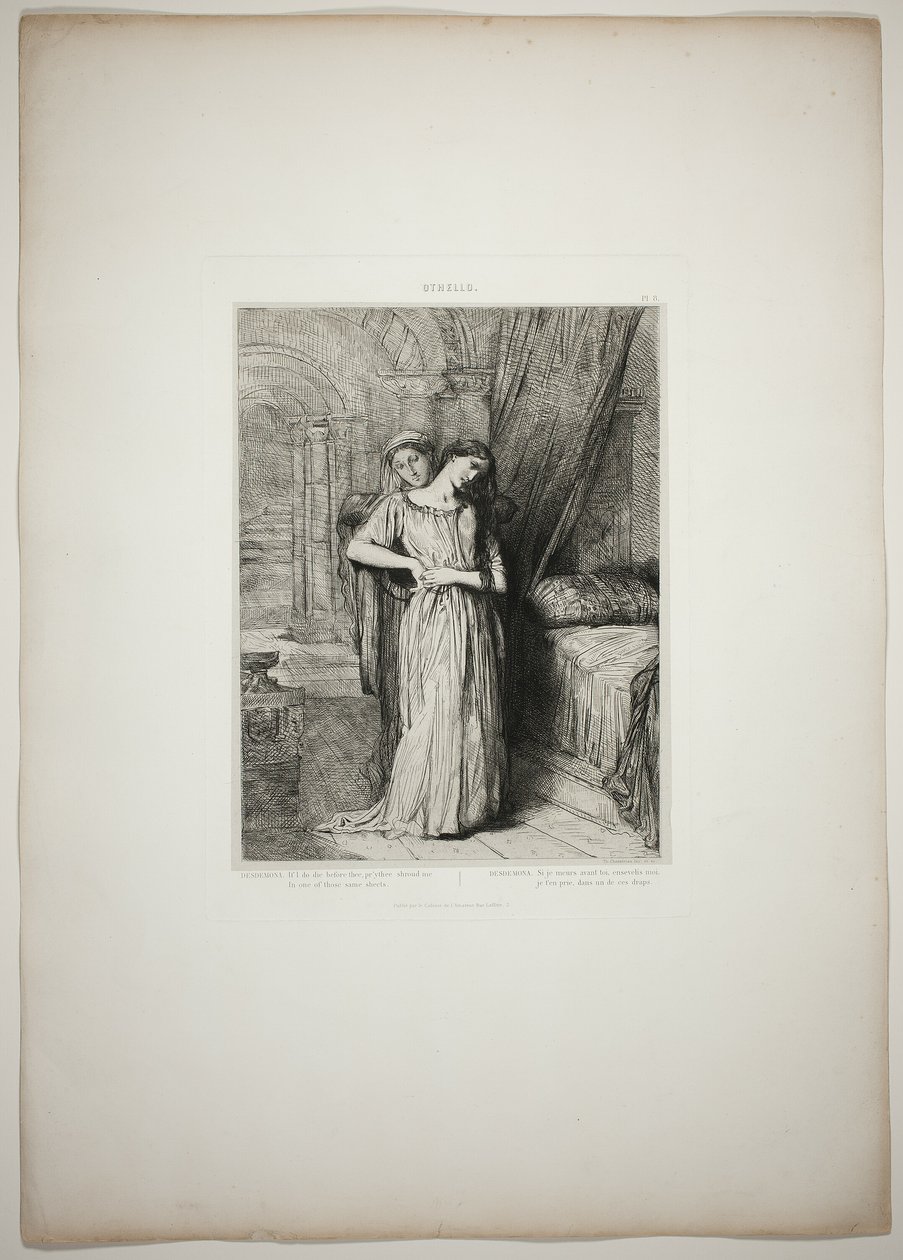 If I Do Die Before Thee, osmá deska z Othella od Théodore Chassériau