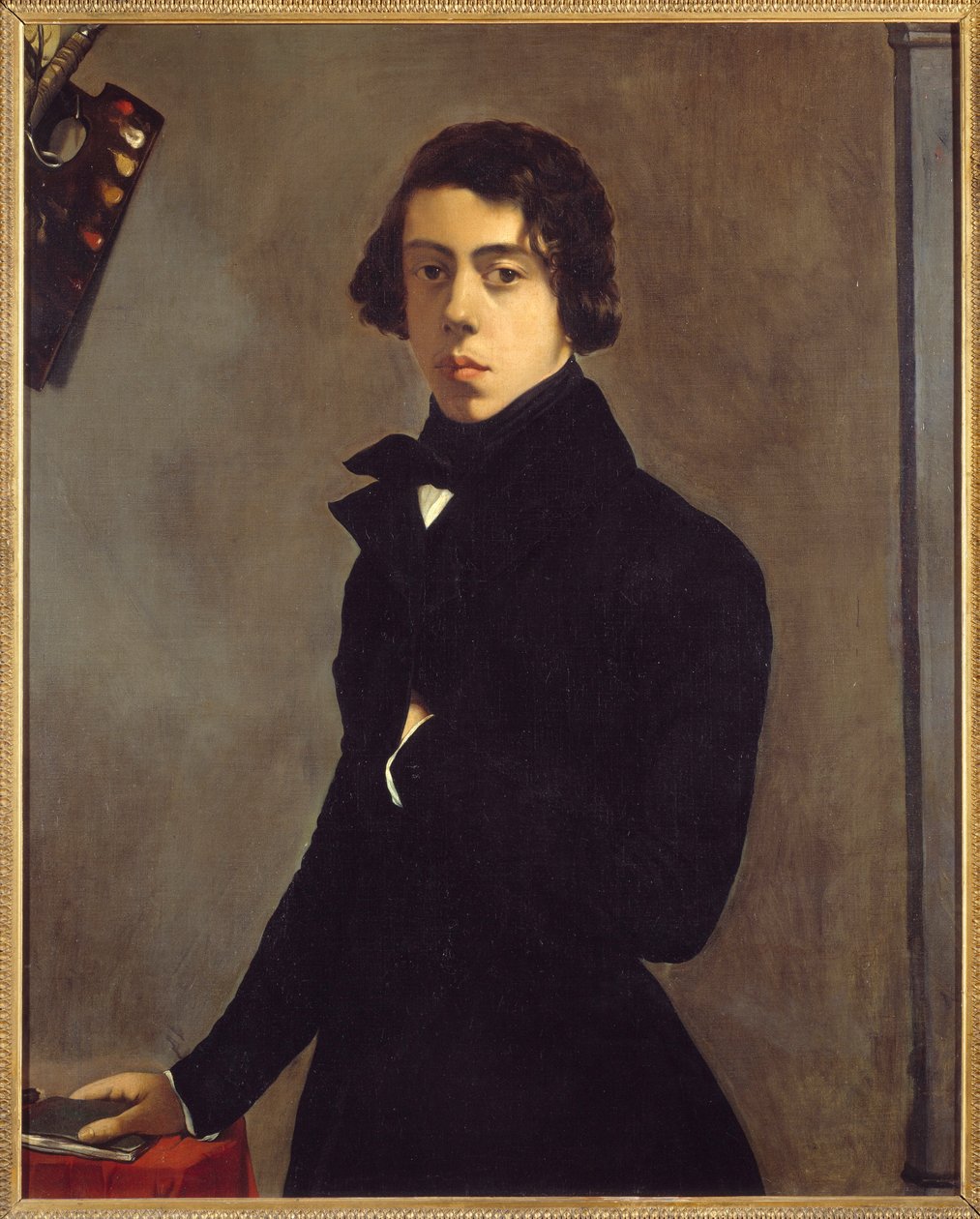 Portrét umělce Autoportrét. Obraz Theodore Chasseriau (1819-1856) 1835 Ne. 0,99x0,82 m - Autoportrét umělce. Obraz Theodore Chasseriau (1819-1856) od Théodore Chassériau