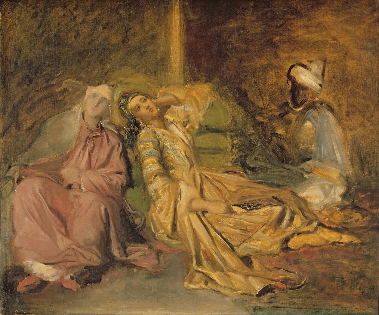 Studie interiéru harému od Théodore Chassériau