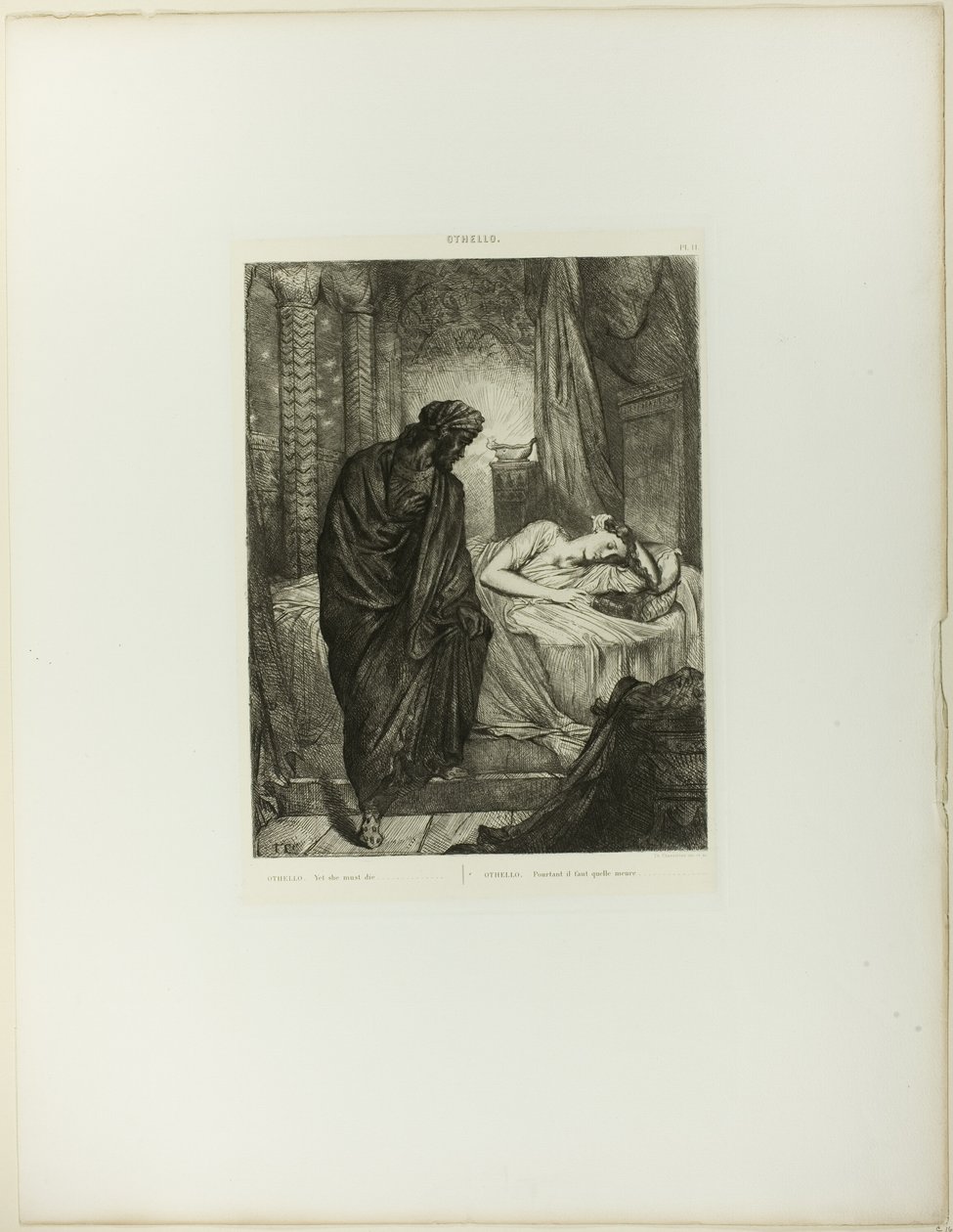 Přesto She Must Die, talíř jedenáct od Othella od Théodore Chassériau