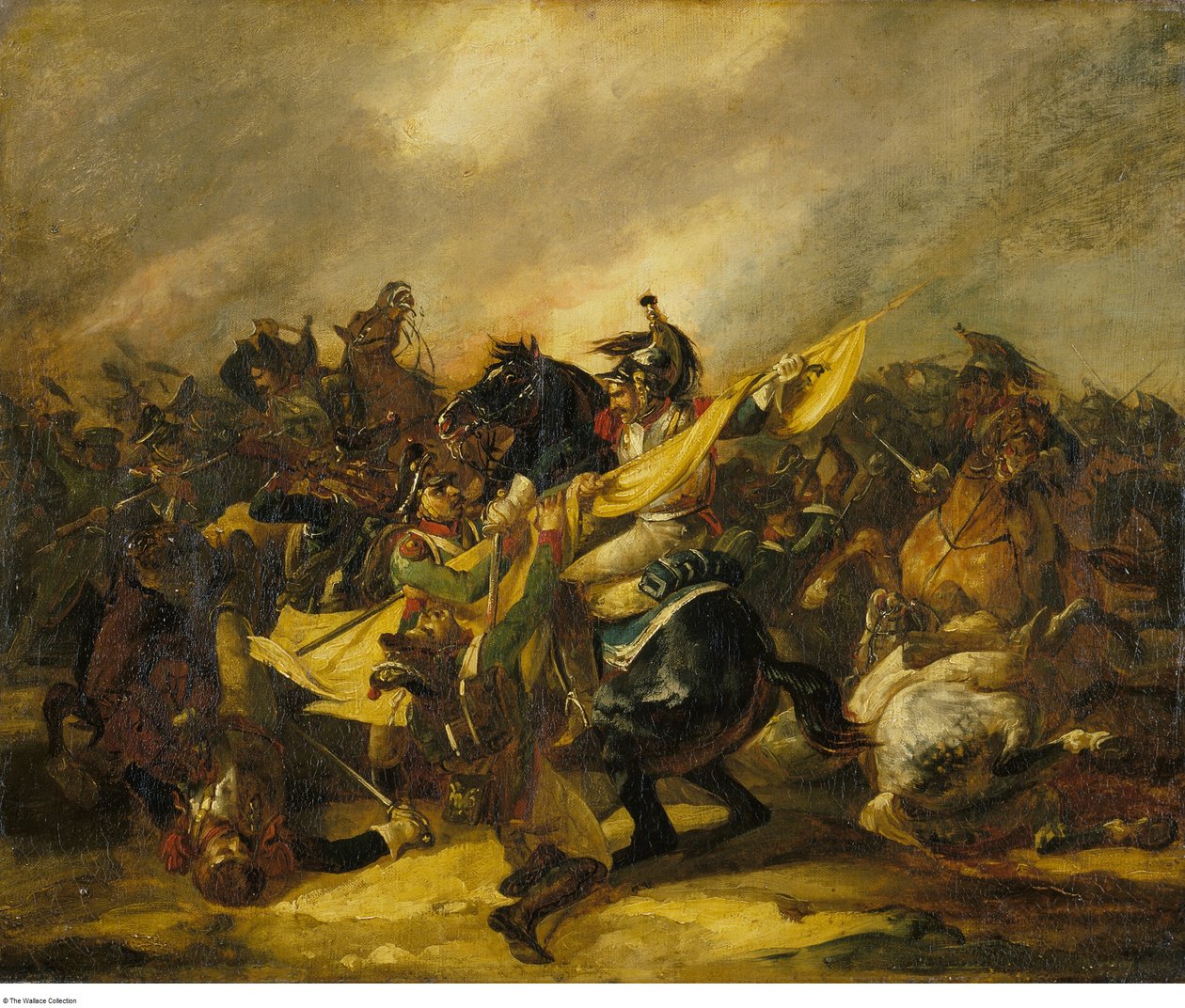Géricault - Četa kyrysníků, cca 1822 - cca 1823 od Theodore Gericault