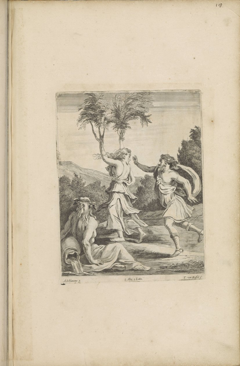Apollo v Daphne od Théodorus van Kessel