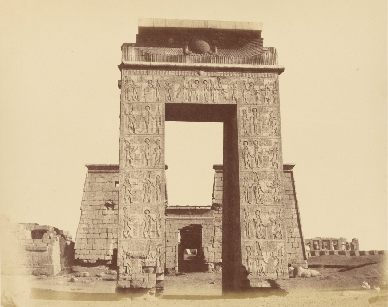 Portál chrámu Khonsu, Karnak od Théodule Devéria