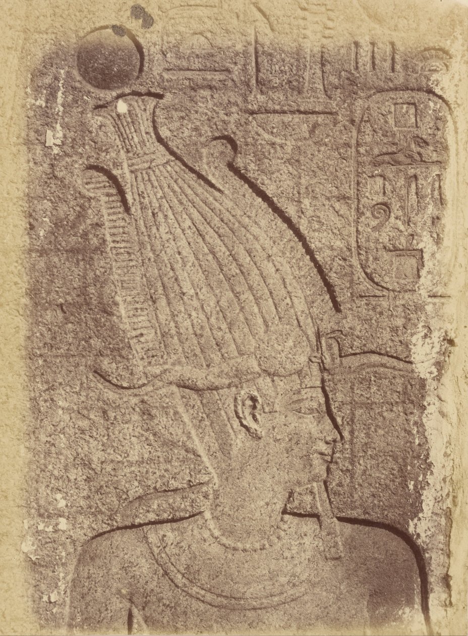 Detail sochy (profil hlavy), Karnak od Théodule Devéria