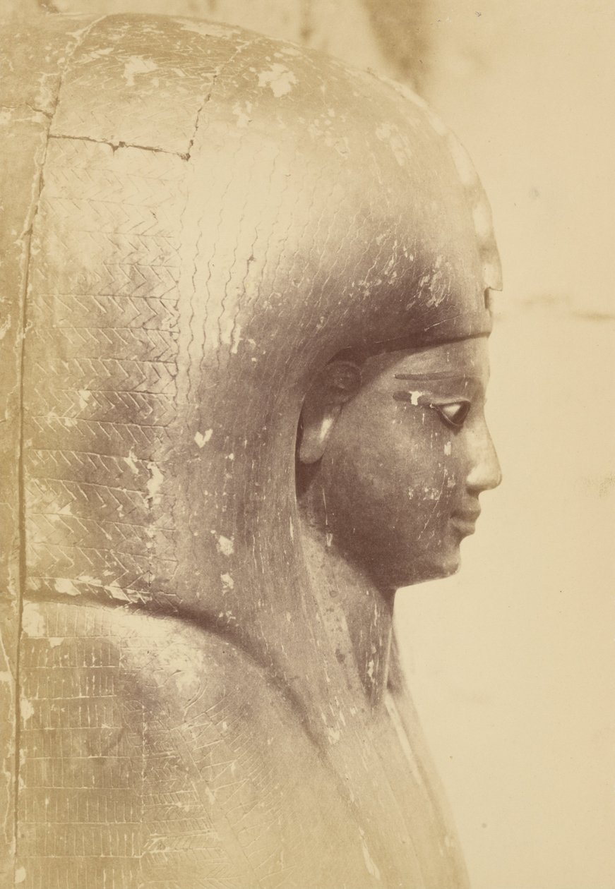 Detail sarkofágu královny Aah-Hotep (profil) od Théodule Devéria
